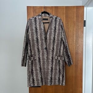 BLANKNYC Faux Suede Snakeskin Jacket